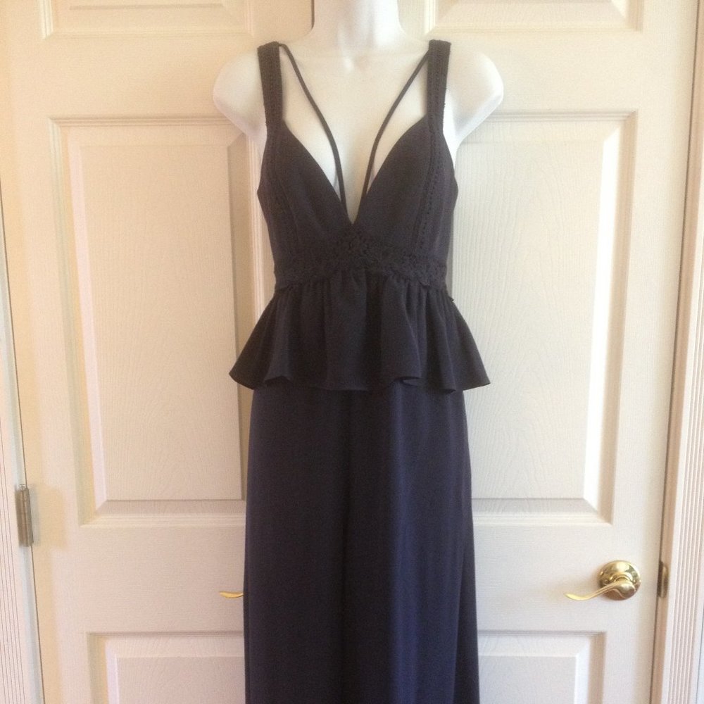 BCBG Maxazria Blue Jumpsuit Romper S - NWT